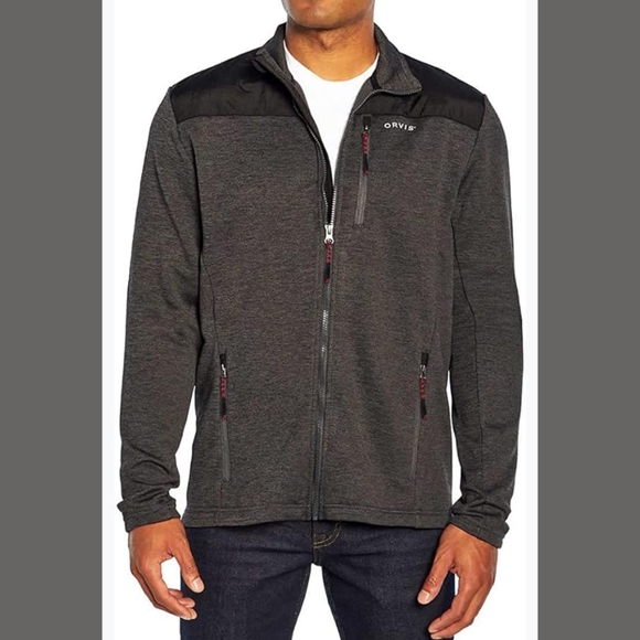 Orvis Other - Packable Outerwear 🍁🍂 Orvis Bonded Mesh Full Zip Jacket Grey L